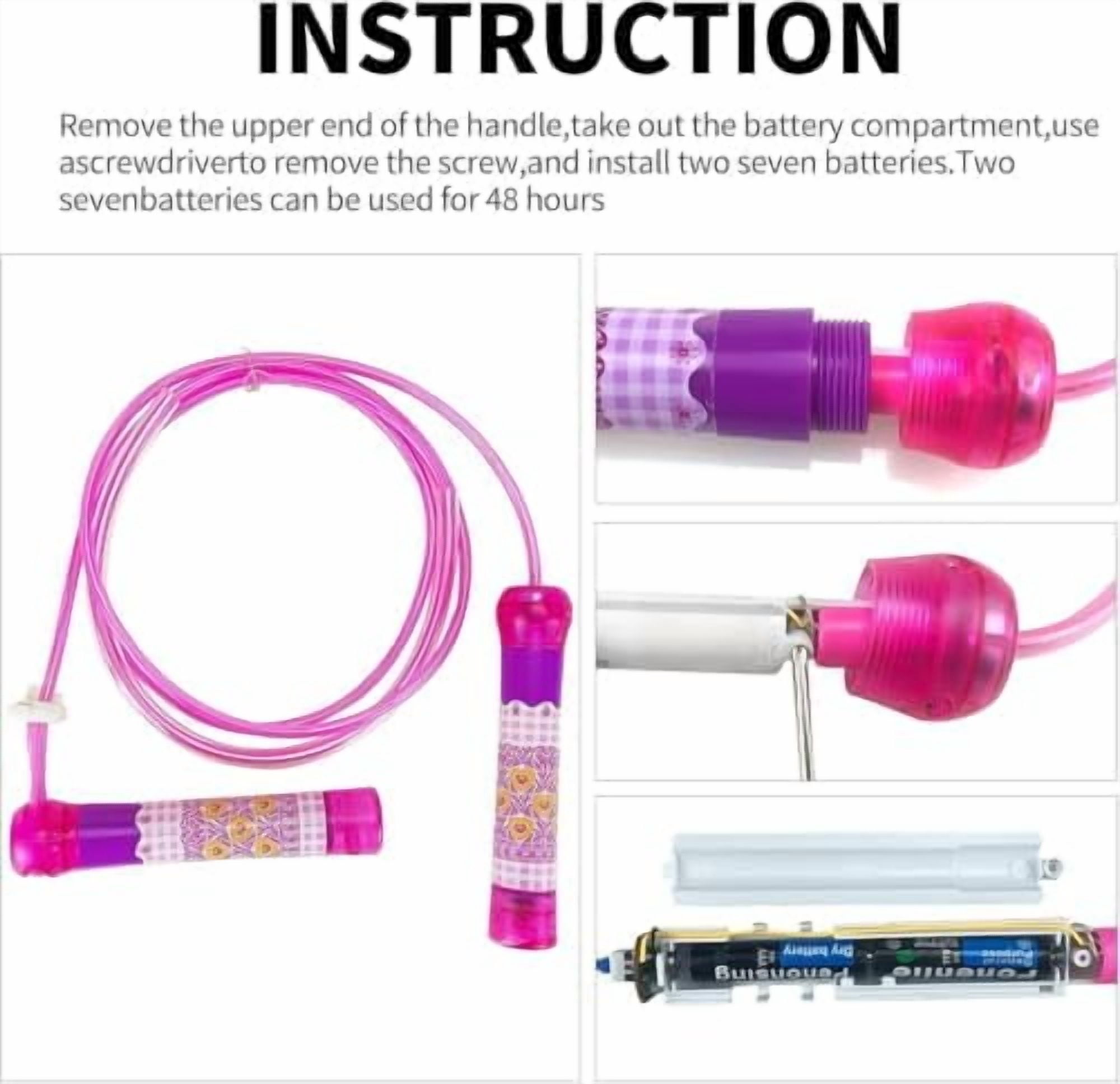 Light Up Jump Rope, LED Jump Rope for Kids Boys Girls Women Jumping Fitness, Tangle-Free Jumping Rope with Adjustable Size & Colorful Lights, Glow in The Dark Party Supplies Outdoor Indoor Exercise