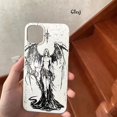 thumbnail image 3 of Clmj-funda de teléfono Punk Cool Angel, carcasa de silicona para iPhone 13, 12 Mini, 11, 14 Pro, Se 2020, X, XR, 7, 8 Plus, XS Max, 3 of 4