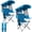 Sea Blue, variant on Set of 2 Folding Canopy Beach Camping Chairs for Adult, Portable Outdoor Reclining Chairs with Sunshade Patio Top, Heavy Duty Lawn Seat w/ Cup Holder Side Pocket for Fishing Backyard, Adult Furniture