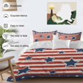 thumbnail image 4 of 4th of July Bedding 3 Piece Duvet Cover Set Twin Size, Independence Day Patriotic Red Striped Blue Star Soft Microfiber Comforter Cover with Zipper Closure & Pillowcases, FadeResistant Quilt Cover, 4 of 9