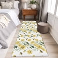 thumbnail image 4 of Runner Rug 2'x6', Yellow Spring Floral Washable Non-Slip Hallway Runner Rugs, Summer Daisy Botanical Flowers Bedside Rugs Floor Mats Carpet Runners for Kitchen Bathroom Laundry Room, 4 of 8
