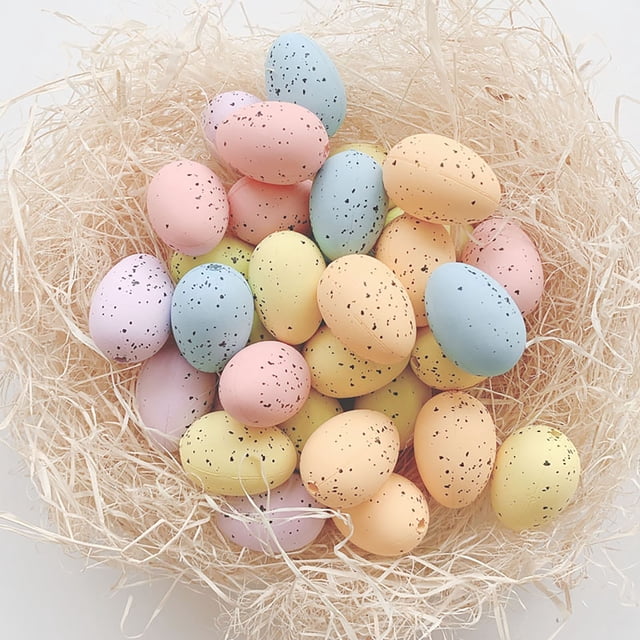 Mini huevos de Pascua, decoración de corona DIY con forma de paloma, huevos de Pascua con lunares, decoración de corona DIY con forma de paloma, decoración artesanal con forma de paloma,