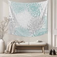 thumbnail image 5 of Aqua White Large Tapestry for Bedroom Wall Hanging Tapestry, Abstract Grey Chrysanthemum Flower Floral Ceiling Backdrop Tapestries Poster Blanket Wall Decor for Teens Room Living Room Dorm 100" x 59", 5 of 8