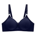 thumbnail image 4 of Bras for Women,Smooth Gathered Seamless Bra with Adjustable Three-Hook Back and Side Support for Comfortable All-Day Wear,Sports Bras for Women,Blue,40, 4 of 4