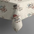 thumbnail image 3 of Beige Highland Cow Hat Scarf Pattern Rectangle Tablecloth 60"x84",Waterproof Polyester Rectangle Table Cloth, Wipeable Spillproof Polyester Tablecloth for Dining, Camping, Indoor and Outdoor, 3 of 5