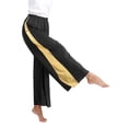 thumbnail image 7 of iiniim Women Metallic Praise Dancewear Outfit Worship Liturgical Lyrical Dance Dress with Pants Black S, 7 of 7