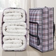 thumbnail image 3 of Bolsa de mudanza, bolsa tejida, venta al por mayor, bolsa de embalaje de equipaje gruesa, bolsa de almacenamiento de mano con edredón impermeable de gran capacidad, 3 of 5