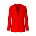 thumbnail image 5 of Ecqkame Blazers for Women Business Casual Bussiness Casual Long Sleeve Open Front Blazers Office Jacket with Shoulder Pads Fall Red XL, 5 of 8
