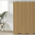 thumbnail image 5 of Solid Color Shower Curtain, 72" x 72", Khaki Waterproof Bathroom Curtain Washable Shower Curtain Set with 12 Hooks, 5 of 6