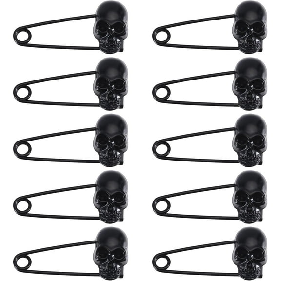 10 Pcs Heavy Duty Safety Pins Safety Pins Black Safety Pins Head Safety Pins for Blankets Skirts Sweater Clothing