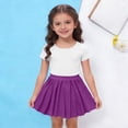 thumbnail image 2 of NAISIBABY Girls Athletic Skirt, Mesh Tiered High Rise A-Line Kids Dance Pleatd Mini Skirt Dark Blue Size 12, 2 of 7