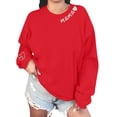 thumbnail image 4 of Camiseta con Capucha Suelta de Moda Impresa de Manga Larga para las Mujeres, Camisetas de Manga Larga para las Mujeres Cuello Redondo Casual, 4 of 7