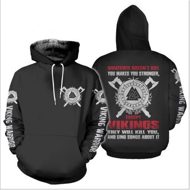 Viking Warrior Cosplay disfraz tatuaje nuevo pulóver chándal Casual colorido estampado 3D cremallera/Sudadera con capucha/sudadera/chaqueta/Unisex20XXL Deng Xun unisex