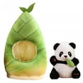 thumbnail image 3 of Panda de peluche, regalo para decorar la sala de estar con juguetes de bambú para adultos. estilo E, 3 of 9