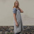 thumbnail image 4 of Cotton Linen Apron Cross Back Apron for Women with Pockets Pinafore Dress for Baking Cooking, 4 of 6