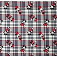 thumbnail image 2 of 1 Fat Quarter - Disney Mickey & Minnie Mouse on Gray & Red Plaid Cotton Fabric - 21" X 18", 2 of 2