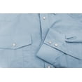 thumbnail image 3 of Men’s Casual Western Pearl Snap Button Down Long Sleeve Cowboy Dress Shirt (Light Blue, XL), 3 of 3