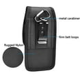 thumbnail image 2 of for LG Phoenix 4 / Aristo 2 Plus / Aristo 2 / Aristo 3 / Phoenix 3 / Risio 3 / Risio 2 Rugged Pouch Case, Njjex Universal Nylon Flap Phone Holster Pouch Metal Belt Clip Case + Carabiner Hook, 2 of 11