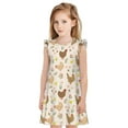 thumbnail image 1 of Kdxio Robe de Nuit d'Été pour Petites Filles Princesse Imprimé Poulet Manches Courtes Pyjama-Medium, 1 of 6