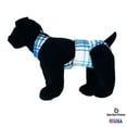 thumbnail image 2 of Barkertime Blue Plaid Premium Waterproof Escape-Proof Washable Dog Diaper Overall - Made in USA, 2 of 6