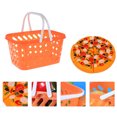 thumbnail image 2 of Quentinu 1 Ensemble Jouets de Simulation Panier d'Épicerie Panier de Courses avec Jouet Pizza Simulation, 2 of 7