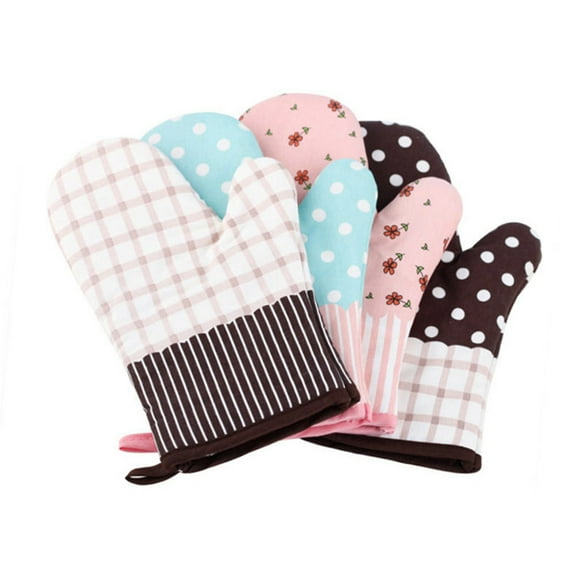 HomeLife Microwave Oven Gloves 2pcs Thickened Extended Gloves, Heat-Resistant Heat-Insulating Anti Scalding Mitts for Kitchen Baking