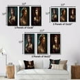 thumbnail image 4 of Designart "Sensuous Bohemian Beauty in Retro Fashion III" Boho Woman Framed Wall Art Set Of 3 - Red Woman Boho Frame Gallery Wall Set For Home Decor, 4 of 6