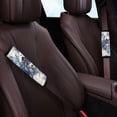 thumbnail image 3 of Chririnla Blue Feather Wolf Watercolor Design Car Seat Belt Covers Easy to Install Seat Belt Shoulder Pad Breathable Polyester Compatible with Truck Sedan, 3 of 8