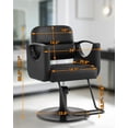 thumbnail image 4 of Artist Hand Heavy Duty Hydraulic Barber Chair All Purpose Salon Spa Beauty Hair Styling(Black), 4 of 10
