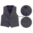 thumbnail image 4 of Gioberti Boy's 4 Button Formal Suit Vest, Charcoal, Size 7, 4 of 4