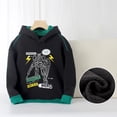 thumbnail image 4 of Esaierr 2-12Y Toddler kids Boys Hooded Sweatshirt Top Padded Thickened Sweatshirt Jacket Warm Autumn Winter Sweater, 4 of 5