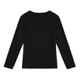thumbnail image 5 of dazeni Girls Long Sleeve Athletic Shirts Kids Crewneck UPF 50+ Quick Dry Workout Yoga Tops Basic Tees Activewear Sun Protection Black, 5 of 8