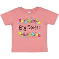 thumbnail image 3 of Inktastic Big Sister Bright Flowers Girls Baby T-Shirt, 3 of 5