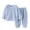 1#Light Blue, variant on Kiijoy Girls Cozy Flannel Pajamas Sweatshirt Pants Loungewear, Sizes 18-24M
