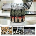 thumbnail image 6 of Yayeee Ashtray with Lid for Cigarette Smokeless Stainless Steel Home Ash Holder, Beige Striped Trees, 6 of 7