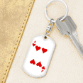 thumbnail image 6 of 4 of Hearts Gambler Stainless Steel or 18k Gold Premium Swivel Dog Tag Keychain, 6 of 16