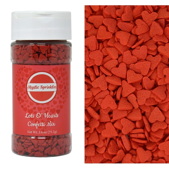Mystic Sprinkles Lots o' Hearts Confetti 2.6 Ounce Bottle