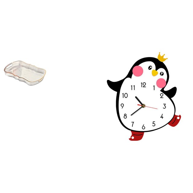 Bandeja de almacenamiento,Bandeja rectangular para servir frutas y postres de cocina,Reloj de pared,Reloj de pared silencioso y decorativo que no hace tictac,Reloj de pared silencioso de