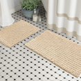 thumbnail image 1 of Alfombras de baño Fuzzy Chenille antideslizantes, alfombras de baño, alfombras de baño a rayas extrasuaves y absorbentes para interior/cocina. LuxUrux  tapetes para baño, 1 of 1