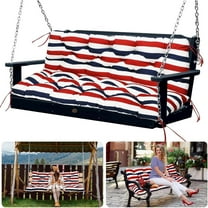 Porch Swing Cushion,Super Soft Waterproof Overstuffed Outdoor Bench Cushion with Ties,Garden Replacement Loveseat Cushion,60"x40" Seat Cushion