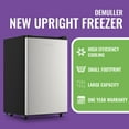 thumbnail image 7 of DEMULLER Upright Freezer 3.2 Cu. ft Front Door Freezer Compact Adjustable Thermostat Silver, 7 of 7