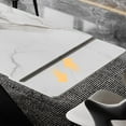 thumbnail image 3 of FHKJ HOME 63"-95" Modern Expandable Rectangle Dining Table for 6-12, White Sintered Stone, 3 of 7