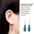 thumbnail image 3 of 1 par de pendientes colgantes en forma de gota de agua, accesorios de joyería, suministro a juego de ropa, gota de oreja de aleación clásica Ropa, zapatos y accesorios Miscelánea Azul claro Qarigey AP009625-06B, 3 of 6