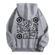 thumbnail image 4 of MHFRRA Suéter Unisex con Capucha, Mangas Largas y Bolsillos, Estampado de Código Qr En Color Liso, para Otoño E Invierno Gris claro, 4 of 4