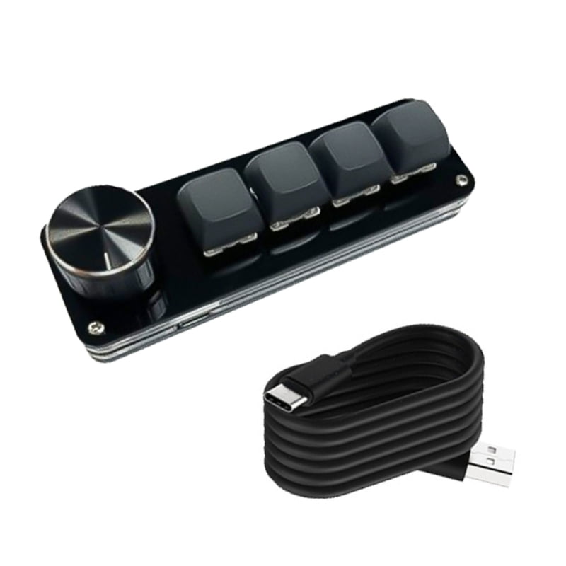 Customizable Macro Keypad with Single Knob, 3Key/4Key/6Key/8Key Mechanical Gaming Keyboards, Programmable Keypad