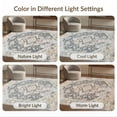 thumbnail image 7 of ODIKA Retro Distressed Oriental Medallion With Vintage Traditional Floral Field for Dining Room, Under Table, Home Office, Non-Slip Chair-Friendly, 7 of 7