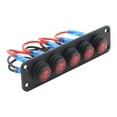 thumbnail image 2 of Panel de Interruptor de Palanca Yotijar 12V LED Multifuncional Resistente al Agua 5 Entradas, 2 of 10