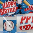thumbnail image 5 of Happy Birthday Backdrop, Baseball Themed Photo Background Banner for Sports Birthday Party, Photography Booth Decorations 3x5ft, 5 of 5