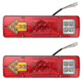 thumbnail image 1 of 2pcs 12V LED Trailer Tail Lights with Signal Running Lights for Trucks Trailers, 1 of 2