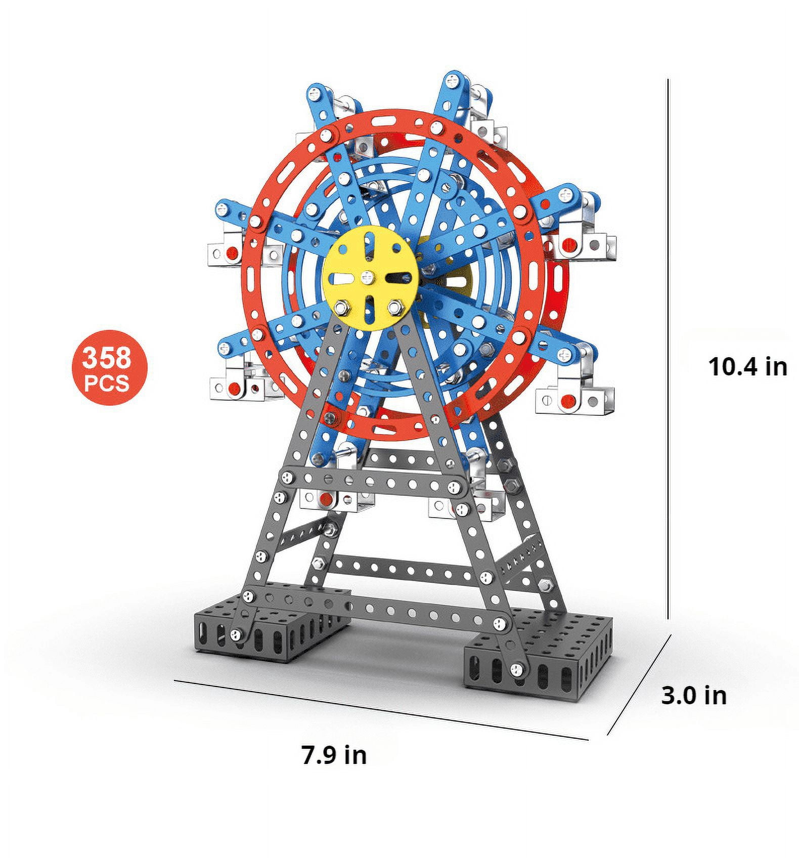Erector Sets STEM Model Building Toys Ferris Wheel Model Kit Gifts for Kids Age 8-16 Blue